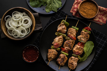 Turkish Shish Kebab / Chicken Skewers.