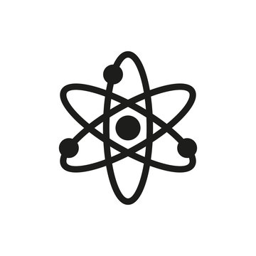 atom icon on white background