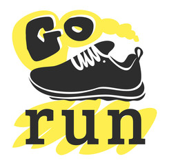 Fototapeta premium Run sport motivation vector