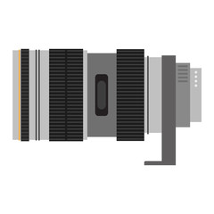 Photo optic lenses vector icon