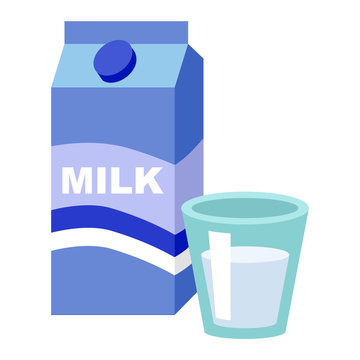 milk box vector illustration.