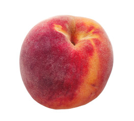 Fototapeta na wymiar Delicious juicy ripe fresh peache on white background