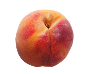 Delicious juicy ripe fresh peache on white background