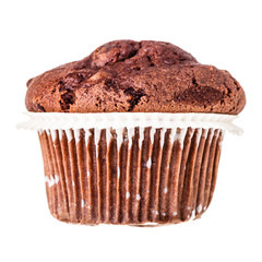 Dark muffin on white