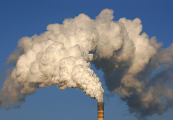 Smoking Chimney of an Industrial Plant