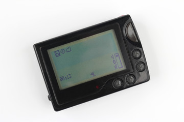 electronic text pager with a large screen