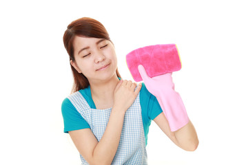 肩こりを訴える主婦