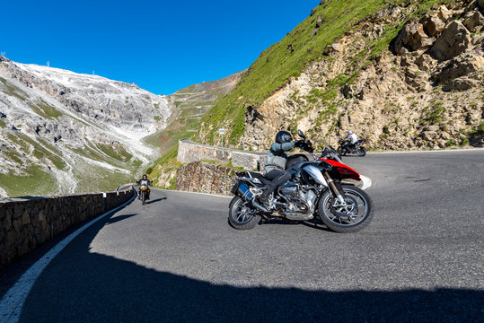 Motorbike on Passo Stelvio