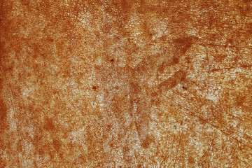 grunge metal texture with cracked red paint