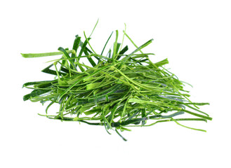 Kaffir lime leaf isolated on white background