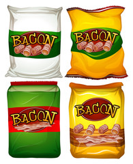 Four bags of bacon