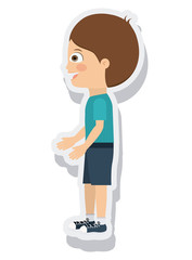little boy avatar isolated vector illustration design