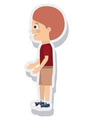 little boy avatar isolated vector illustration design