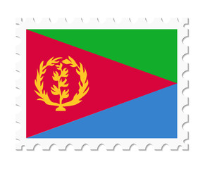 stamp flag eritrea