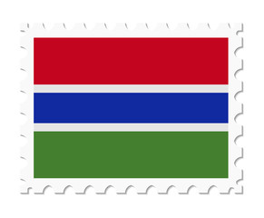 stamp flag gambia
