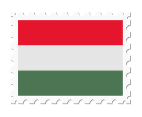 stamp flag hungary