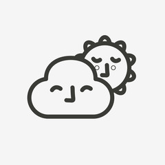 cloudy sunny icon