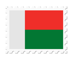 stamp flag madagascar