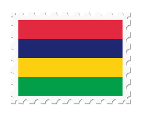 stamp flag mauritius