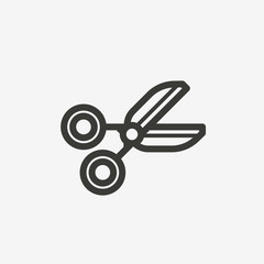 scissors outline icon