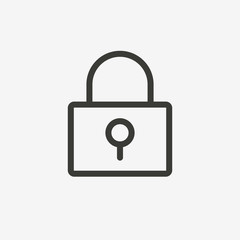 lock line icon