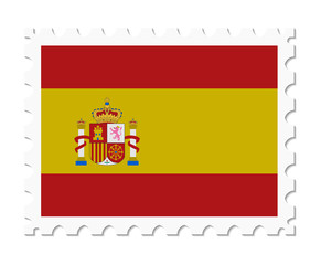 stamp flag spain