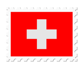stamp flag switzerland
