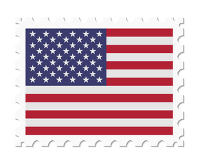 Obraz premium stamp flag united states