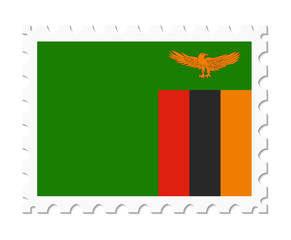 stamp flag zambia