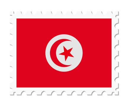 stamp flag tunisia