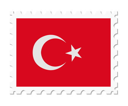 stamp flag turkey
