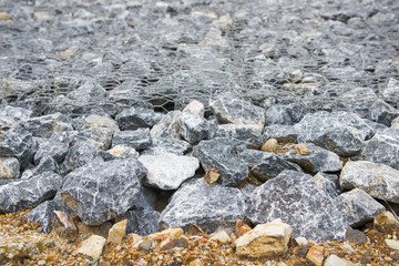 mountain rubble stone wall