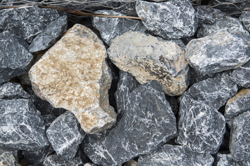 mountain rubble stone wall