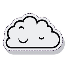 cloud single isolated icon vector illustration design