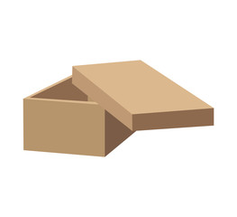 box package delivery shipping icon. Isolated and flat illustration. 
