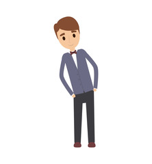 man male suit avatar person people icon. Isolated and flat illustration. 