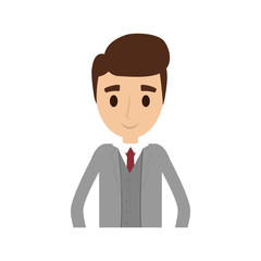 man male suit avatar person people icon. Isolated and flat illustration. 