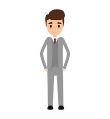 man male suit avatar person people icon. Isolated and flat illustration. 