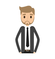 man male suit avatar person people icon. Isolated and flat illustration. 