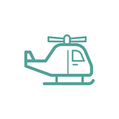 Helicopter icon sign