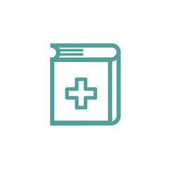 Fototapeta premium Medical book icon