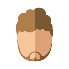 man male head person people icon. Isolated and flat illustration. 