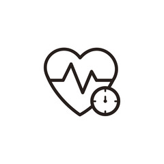 heartbeat thin line icon