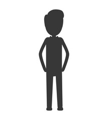 man male avatar silhouette person people icon. Isolated and flat illustration. 