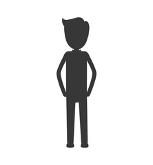 man male avatar silhouette person people icon. Isolated and flat illustration. 