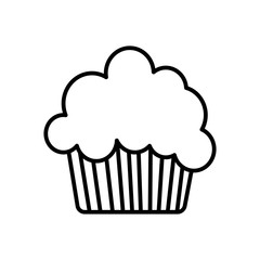 cupcake muffin bakery icon. Isolated and flat illustration. 