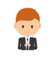 pray boy kid religion catholicism icon. Isolated and flat illustration