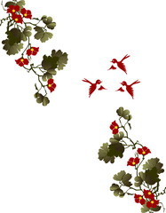 Fototapeta premium tree branch with flowers