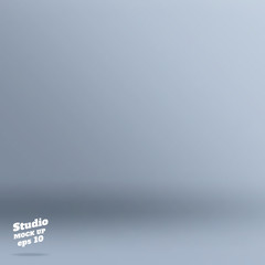 Obraz premium Vector ,Empty rich color style of light pale blue studio room ba