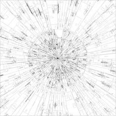 Futuristic Megalopolis City Of Boxes Vector